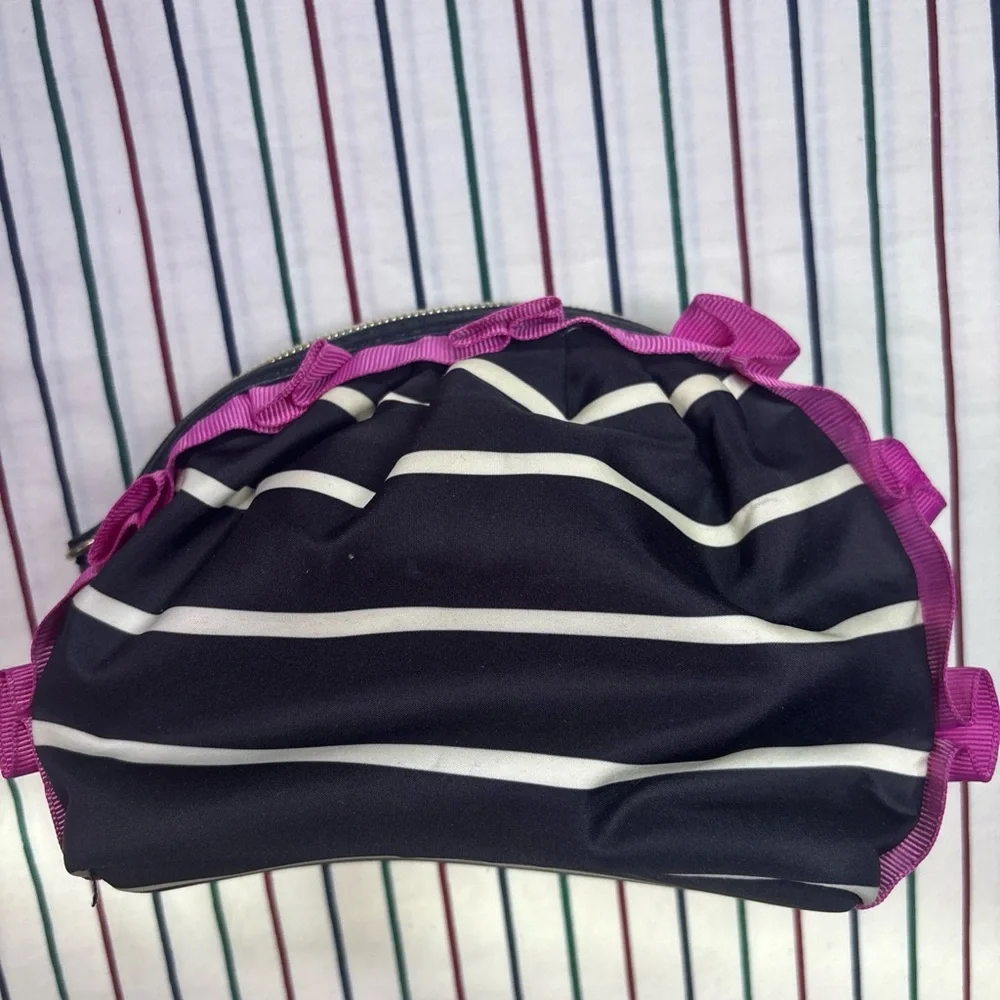 LeSportsac Striped Cosmetic Bag -‎ Black and Pink